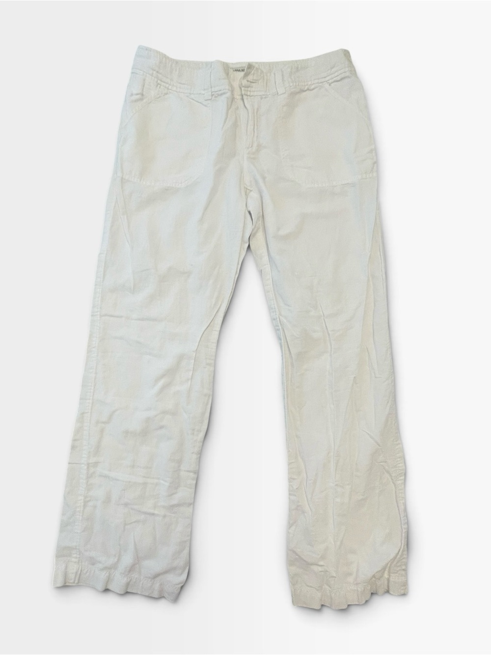 Banana Republic White Wide-Leg Casual Pants